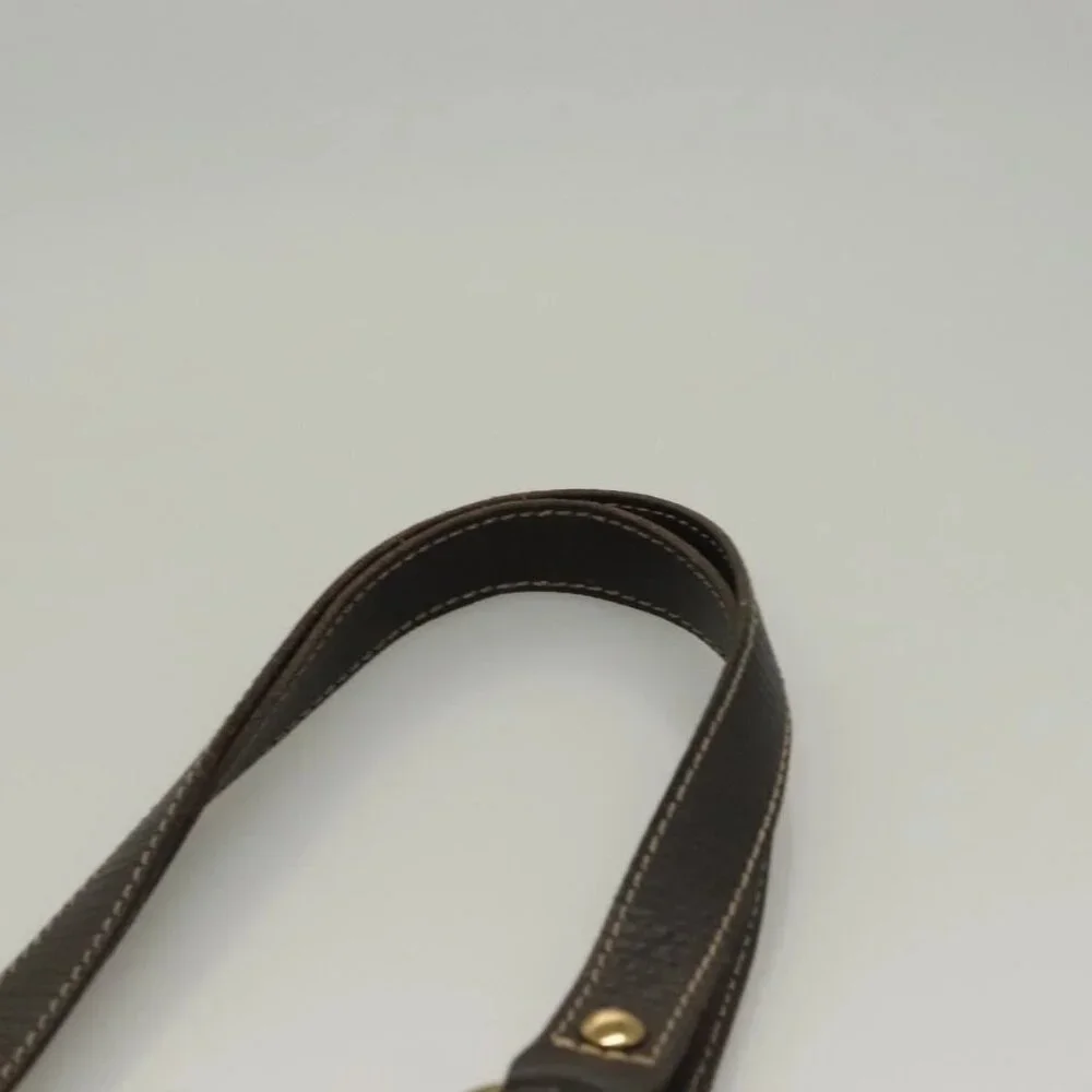 LOUIS VUITTON Monogram Mini Lin Tangier Tote Bag Brown Ebene M40023 Auth ep9437